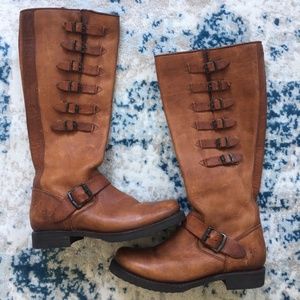 Veronica Belted Tall Boot Cognac